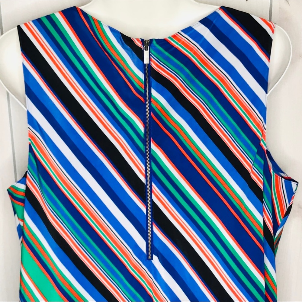 Halogen Bright Diagonal Stripe Shift Sleeveless D… - image 6